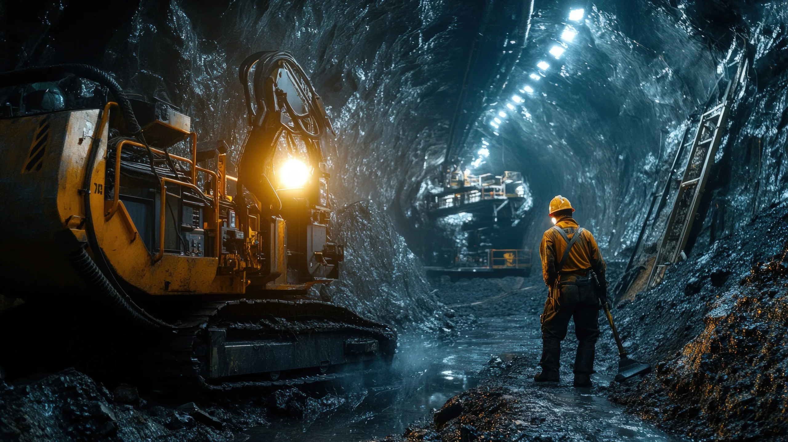 Minero dentro de una cueva, uso de ingeniería inversa en la minería.