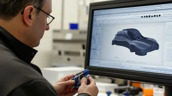 Ingeniero realizando un escaneo 3D