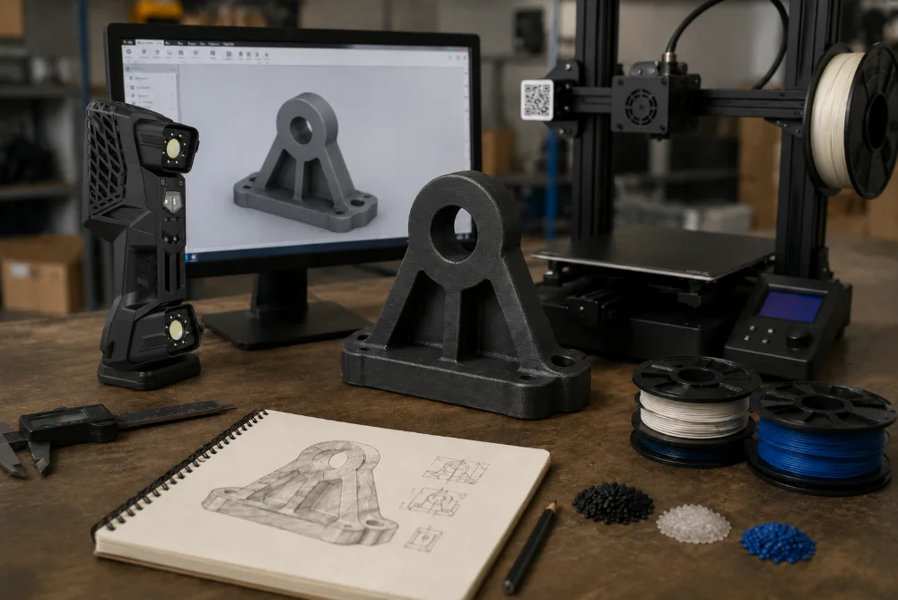 Escaneo 3D, ingeniería inversa y modelado CAD.