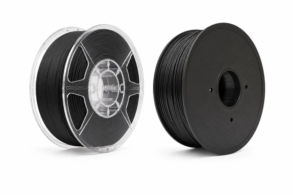 Materiales Nylon, PA12 o Nylon con fibra de carbono están diseñados para exigencias mucho mayores.