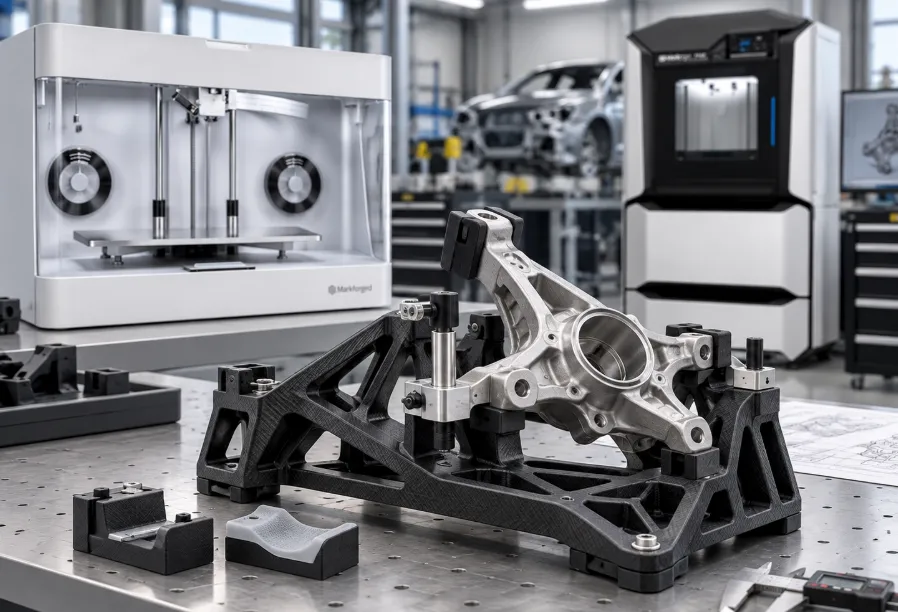 de calidad automotriz con fixtures